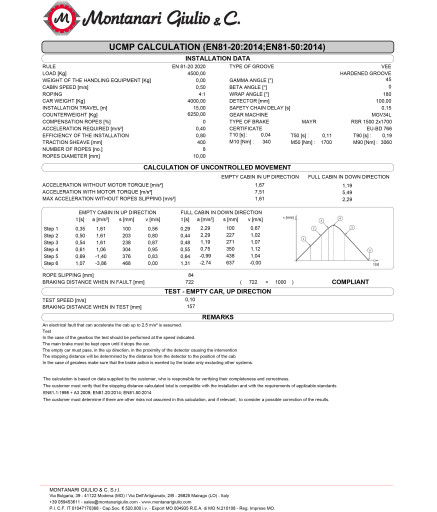 Безредукторна лебідка 4500 кг, 0.5 м/с, 16 кВт, Montanari Giulio & C. MGV34L